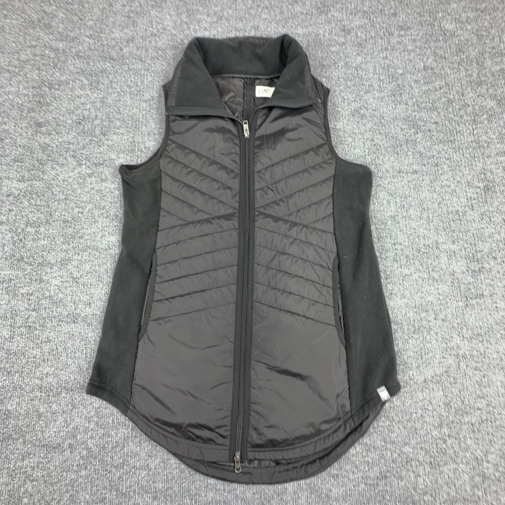 LIV Outdoor Vest Womens Medium Black Quilted Fleece Full Zip Insulated Casual